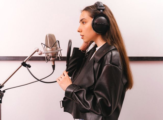 Audio check before a shoot